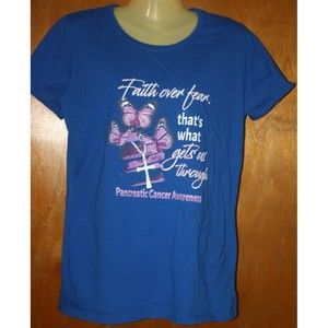 “Faith over Fear Gets Us Through”Fruit of the Loom T-Shirt - Women’s Large GUC